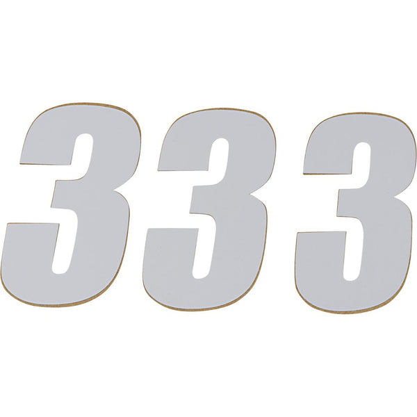 D'Cor Visuals SX Plate Number - #3 - White - 6