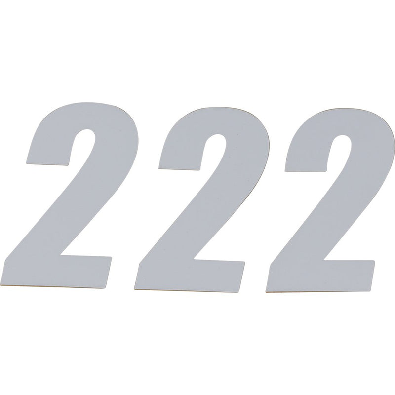 D'Cor Visuals SX Plate Number - #2 - White - 6" 45-16-2