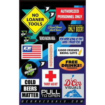 D'COR VISUALS Decal Sheet - Shop/Fridge 40-90-123