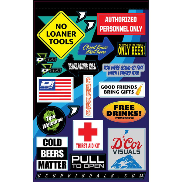 D'Cor Visuals Decal Sheet - Shop/Fridge 40-90-123