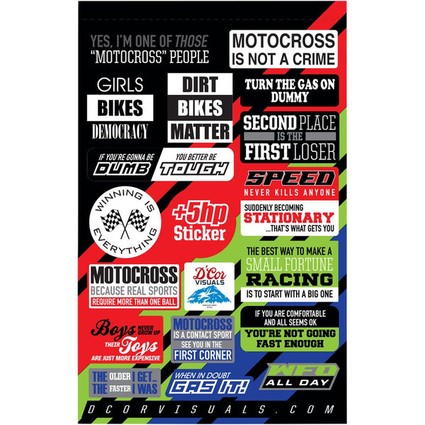 D'Cor Visuals Talk Decal Sheet - Moto Talk 40-90-121