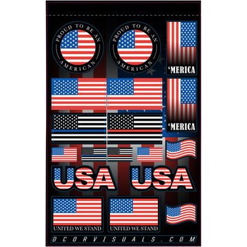 D'COR VISUALS Decal Sheet - USA 40-90-120