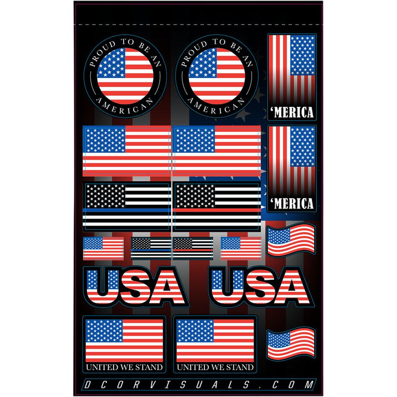 D'Cor Visuals Decal Sheet - USA 40-90-120