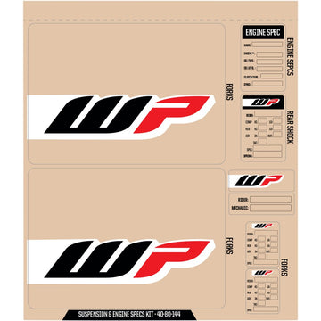 D'COR VISUALS WP Decal Kit - Black 40-80-144