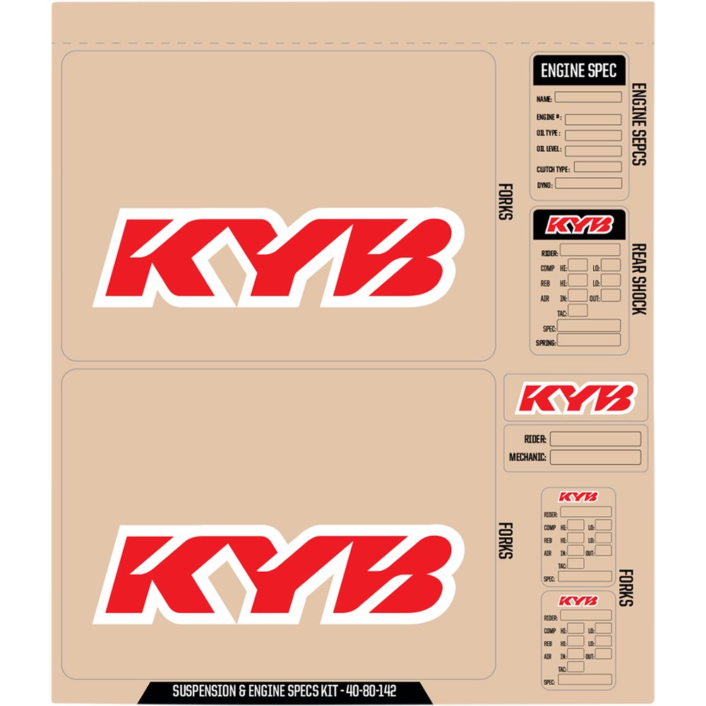 D'COR VISUALS KYB Decal Kit - Red 40-80-142