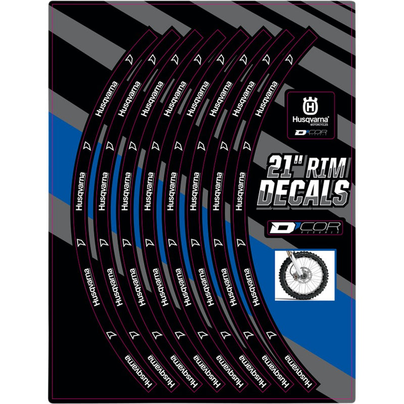 D'Cor Visuals Rim Decal - Husqvarna Logo - 21" Front 40-80-210