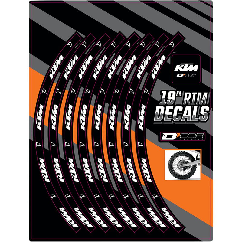 D'Cor Visuals Rim Decal - KTM Logo - 19" Rear 40-80-203