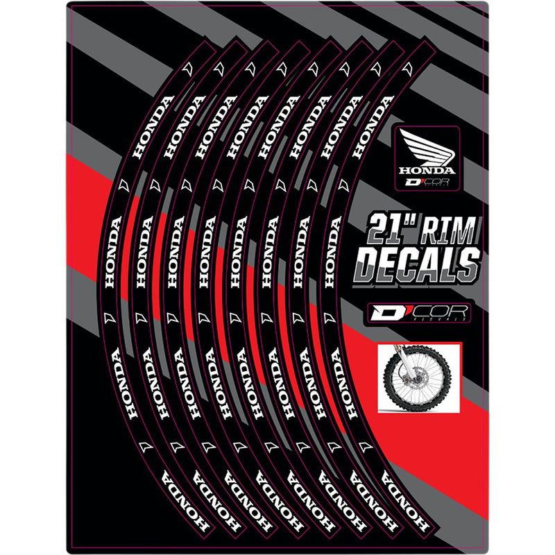 D'Cor Visuals Rim Decal - Honda Logo - 21" Front 40-80-200