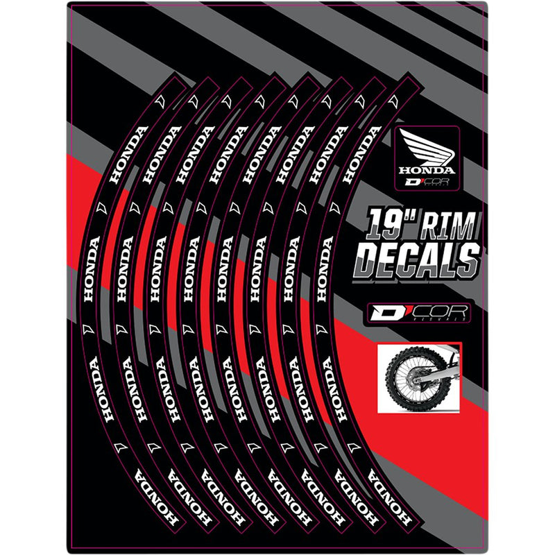 D'Cor Visuals Rim Decal - Honda Logo - 19" Rear 40-80-119