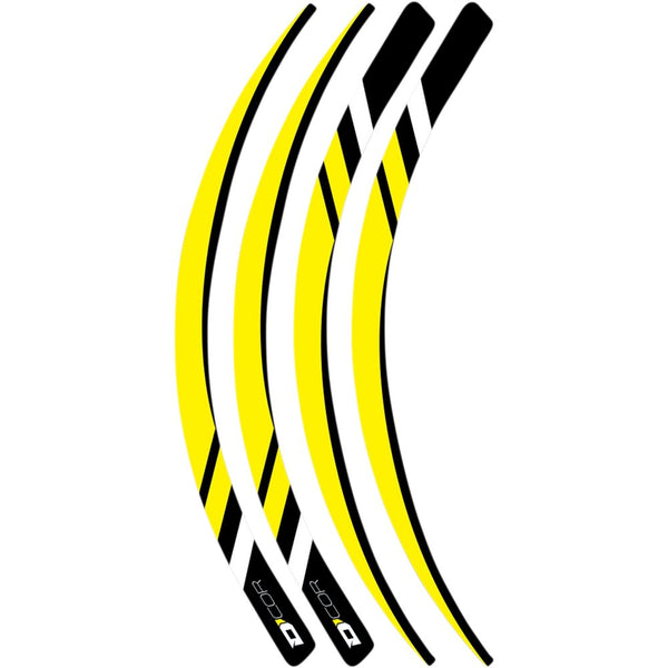 D'Cor Visuals Rim Decal - Yellow 40-80-219