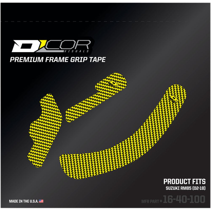 D'Cor Visuals Frame Grip Tape - Yellow - Suzuki 16-40-100