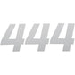 D'COR VISUALS Race Number Plate - #4 - White - 4" 45-34-4