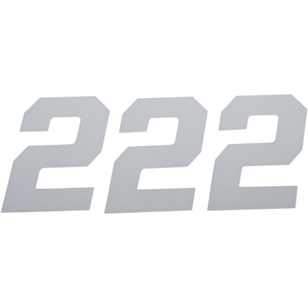D'Cor Visuals Race Number Plate - #2 - White - 4