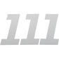 D'COR VISUALS Race Number Plate - #1 - White - 4" 45-34-1