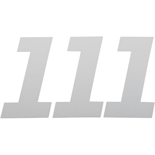 D'Cor Visuals Race Number Plate - #1 - White - 4