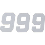 D'Cor Visuals Race Number Plate - #9 - White - 6" 45-36-9