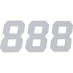D'Cor Visuals Race Number Plate - #8 - White - 6" 45-36-8