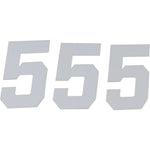 D'Cor Visuals Race Number Plate - #5 - White - 6" 45-36-5