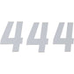 D'COR VISUALS Race Number Plate - #4 - White - 6" 45-36-4