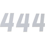 D'Cor Visuals Race Number Plate - #4 - White - 6" 45-36-4
