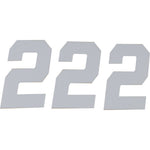 D'Cor Visuals Race Number Plate - #2 - White - 6" 45-36-2