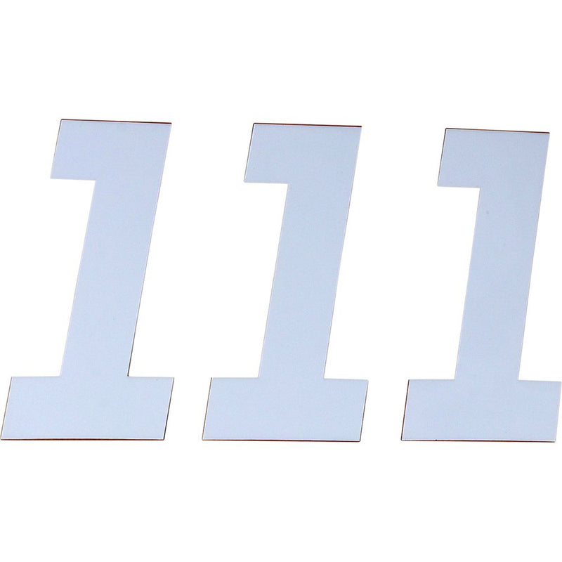 D'Cor Visuals Race Number Plate - #1 - White - 6" 45-36-1