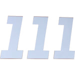 D'Cor Visuals Race Number Plate - #1 - White - 6" 45-36-1
