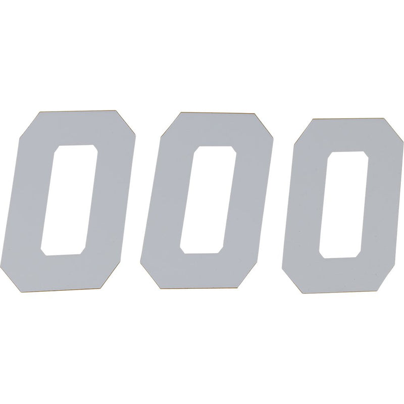 D'Cor Visuals Race Number Plate - #0 - White - 6" 45-36-0