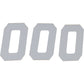 D'COR VISUALS Race Number Plate - #0 - White - 6" 45-36-0