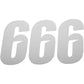D'COR VISUALS Slash Number Plate - #6 - White - 7" 45-32-6