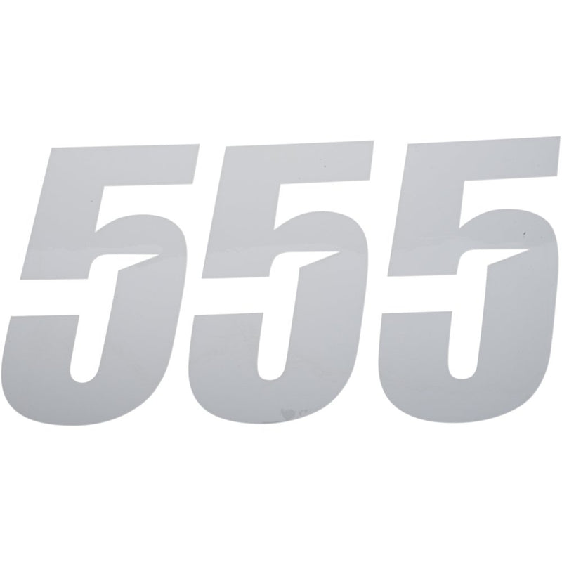 D'Cor Visuals Slash Number Plate - #5 - White - 7" 45-32-5