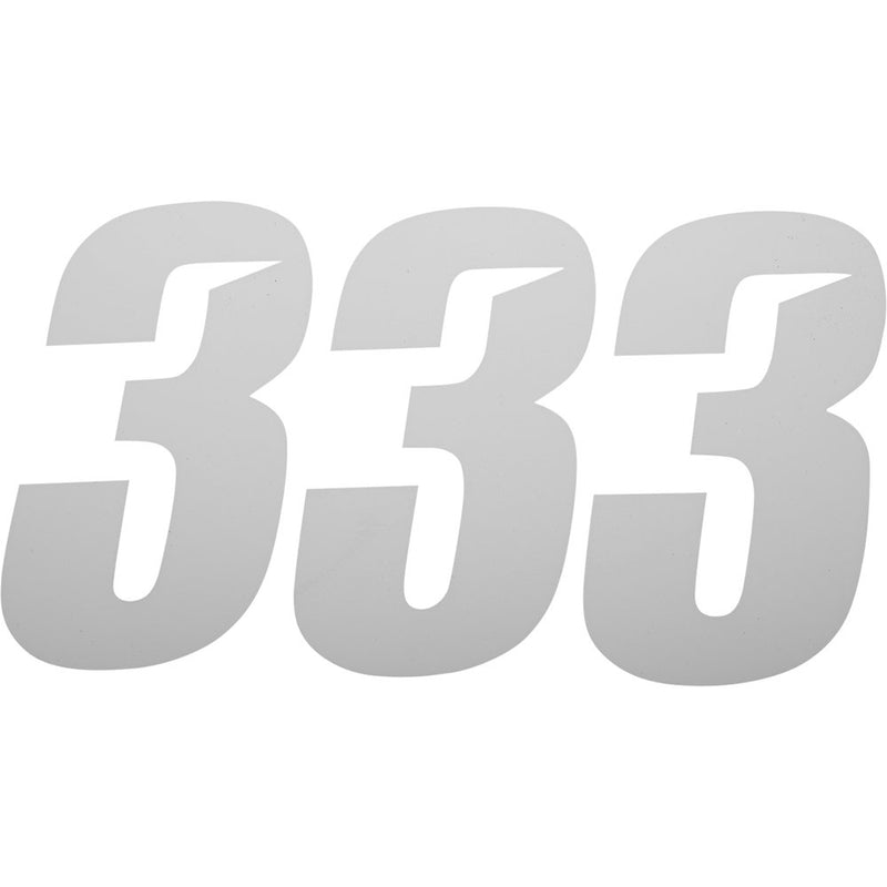D'Cor Visuals Slash Number Plate - #3 - White - 7" 45-32-3