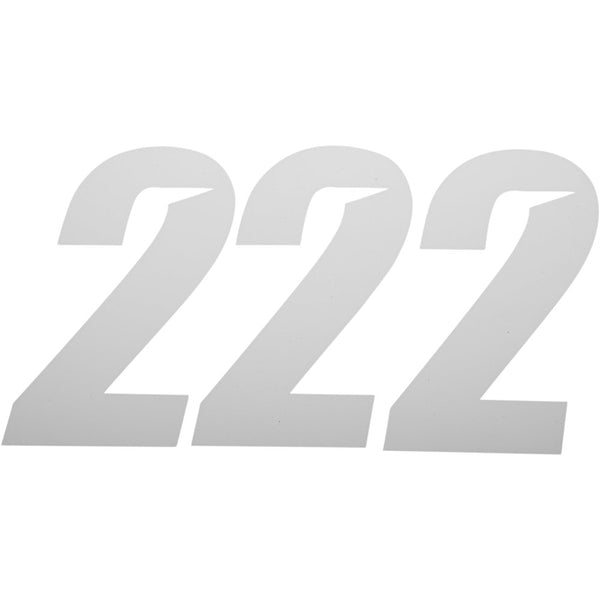 D'Cor Visuals Slash Number Plate - #2 - White - 7" 45-32-2