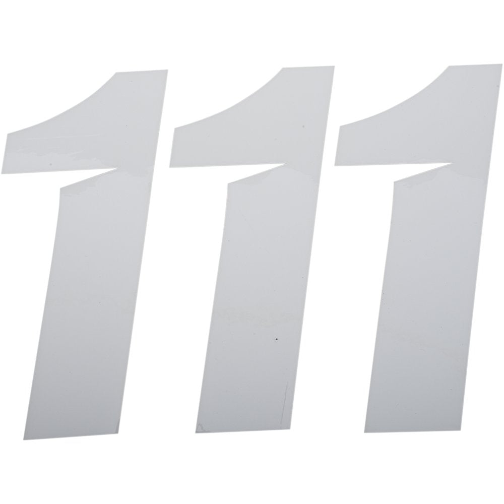 D'COR VISUALS Slash Number Plate - #1 - White - 7" 45-32-1