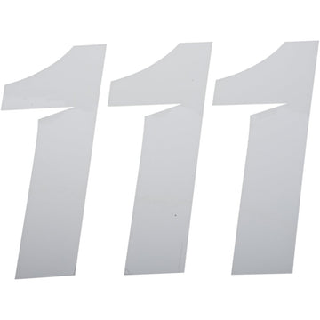 D'COR VISUALS Slash Number Plate - #1 - White - 7" 45-32-1