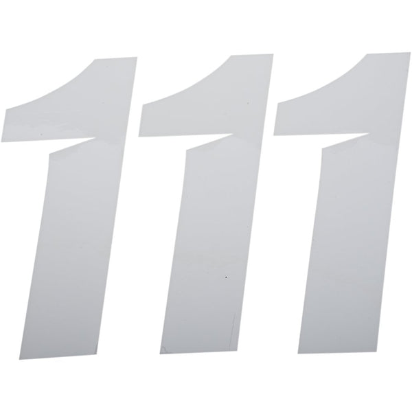 D'Cor Visuals Slash Number Plate - #1 - White - 7
