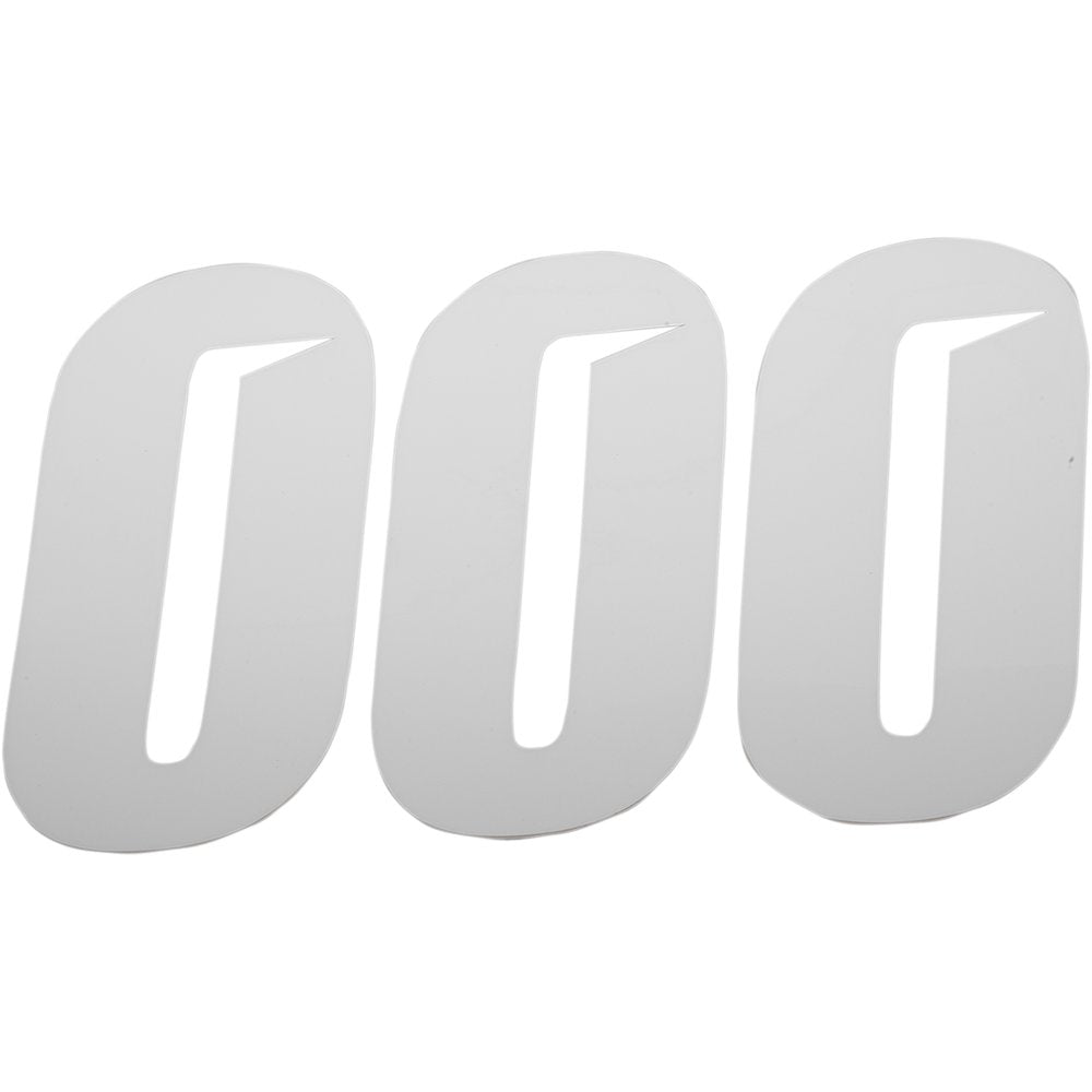 D'COR VISUALS Slash Number Plate - #0 - White - 7" 45-32-0