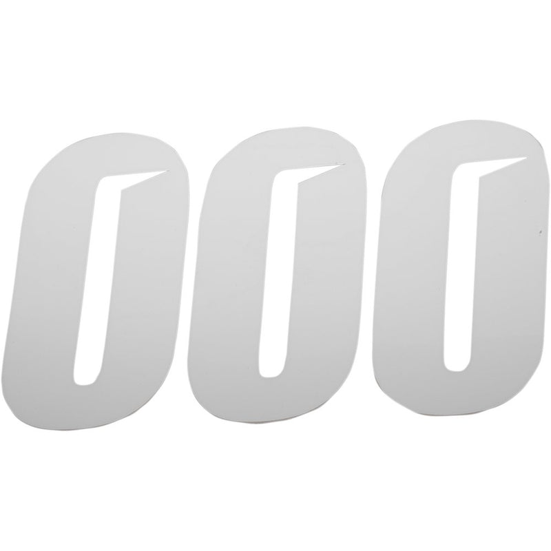 D'Cor Visuals Slash Number Plate - #0 - White - 7" 45-32-0