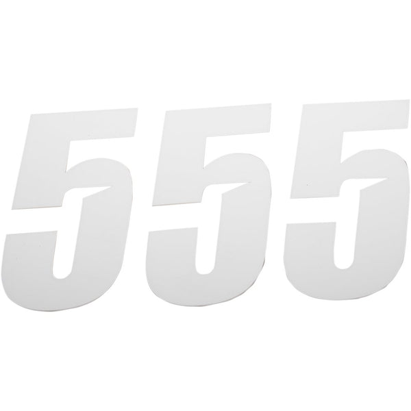 D'Cor Visuals Slash Number Plate - #5 - White - 4