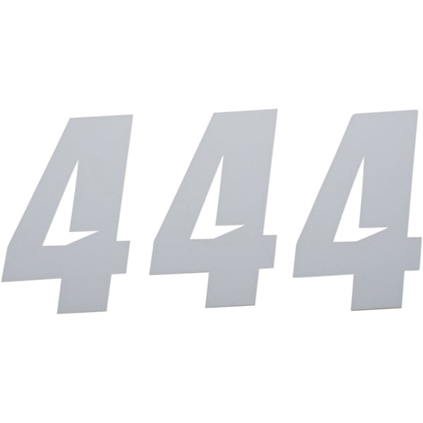 D'Cor Visuals Slash Number Plate - #4 - White - 4