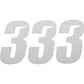 D'COR VISUALS Slash Number Plate - #3 - White - 4" 45-28-3