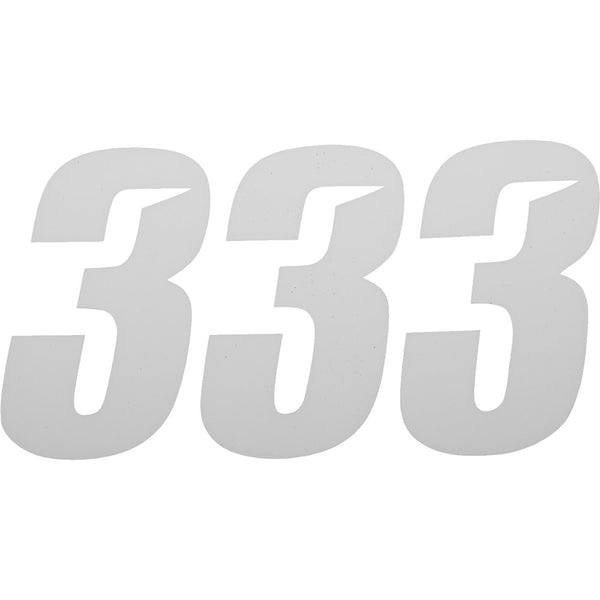 D'Cor Visuals Slash Number Plate - #3 - White - 4