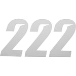 D'Cor Visuals Slash Number Plate - #2 - White - 4" 45-28-2