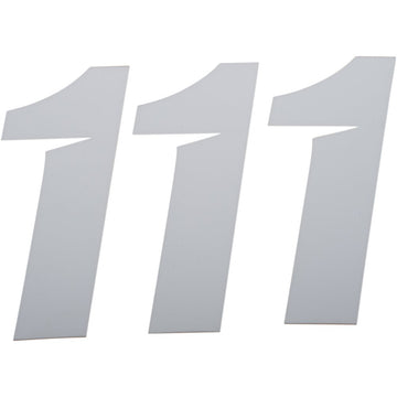 D'COR VISUALS Slash Number Plate - #1 - White - 4" 45-28-1