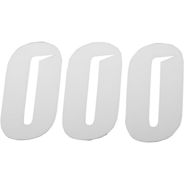 D'COR VISUALS Slash Number Plate - #0 - White - 4" 45-28-0