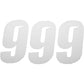 D'COR VISUALS Slash Number Plate - #9 - White - 6" 45-30-9