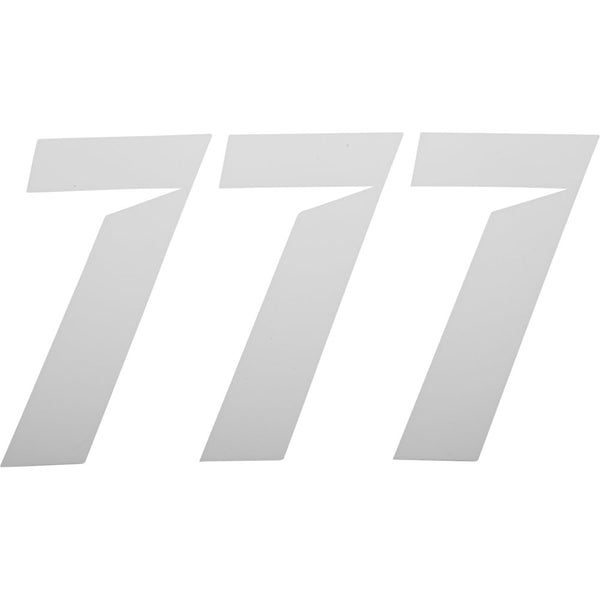 D'Cor Visuals Slash Number Plate - #7 - White - 6