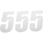 D'COR VISUALS Slash Number Plate - #5 - White - 6" 45-30-5