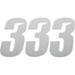 D'COR VISUALS Slash Number Plate - #3 - White - 6" 45-30-3