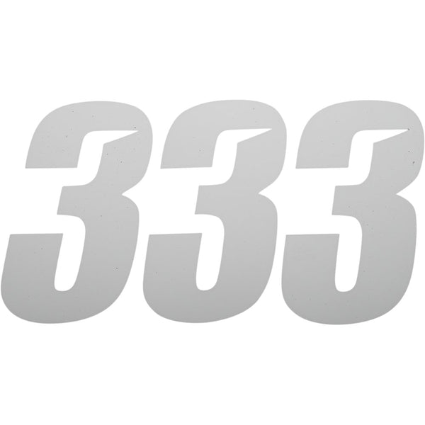 D'Cor Visuals Slash Number Plate - #3 - White - 6